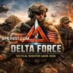 Delta Force game feature image showing soldiers in tactical gear with guns, vehicles, and a military mission background.