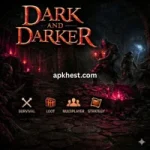 Dark and Darker dungeon adventure game image showing warriors exploring a dark dungeon with treasure and enemies