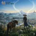 Where Winds Meet game logo with sky and wind theme