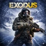 Exodus game promotional digital illustration with adventurous and futuristic theme.