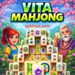 Vita Mahjong game with colorful tiles and characters.