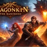 Dragonkin The Banished fantasy battle scene with heroes and dragon