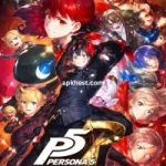 Anime style group characters from Persona 5 Royal with Joker in center