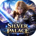 Silver Palace game icon showing a fantasy knight with sword and magical palace background
