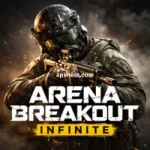 Soldier aiming rifle in Arena Breakout Infinite tactical shooter game